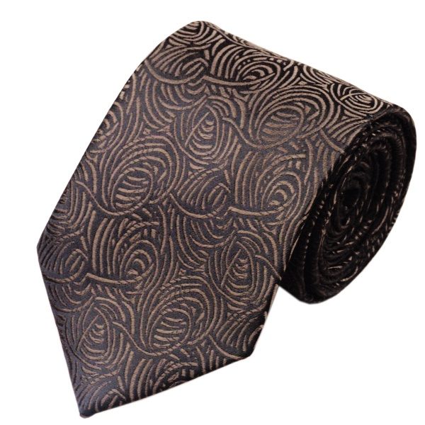 Tie and cufflink sets uk DSTS-7548-Brown-Tie-Hanky-Cufflinks-Sets-Men-s-100-Silk-Ties-for-men-Formal (1)