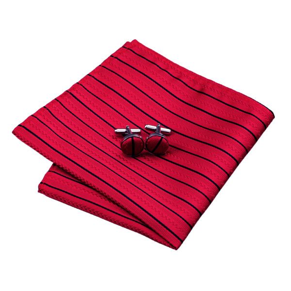 DSTS-7357-Red-Tie-Black-Striped-Men-s-Silk-Ties-Tie-Hanky-Cufflinks-Sets-for-men(2)
